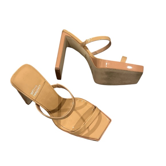 Jeffrey Campbell Patent Leather Nude Heels 7.5 - Picture 1 of 12
